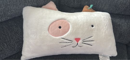 Cat Face Plush Throw Pillow