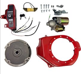 FDJ Electric Start Conversion Kit for Honda GX160 GX200 5.5HP 6.5HP - Turn-Key Starter Motor Upgrade for Generators & Go-Karts