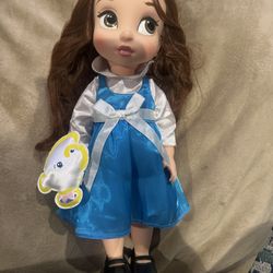 Disney Animators' Collection 16" Toddler Doll Princess Belle blue dress