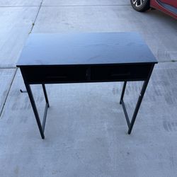 Black Desk With Drawers