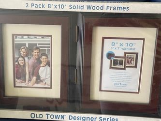8” X 10” Solid Wood Frames With 5” X 7” Photo/Art Matted Slots. May Be Used Horizontally Or Vertically Mounted On Wall Or Used On Desktop w/ Stand