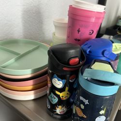 Toddler Water bottles Cups Plates