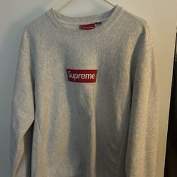 Supreme sweater grey sale