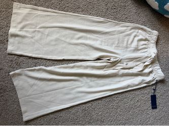 Rachel Off White Linen Pants XS