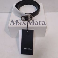 Weekend Max Mara Women’s Black Leather Belt w/ Box & Dust Bag New