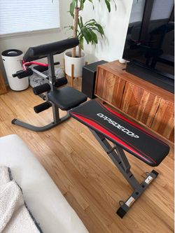 Adjustable Weight Bench with Leg and Preacher Curls