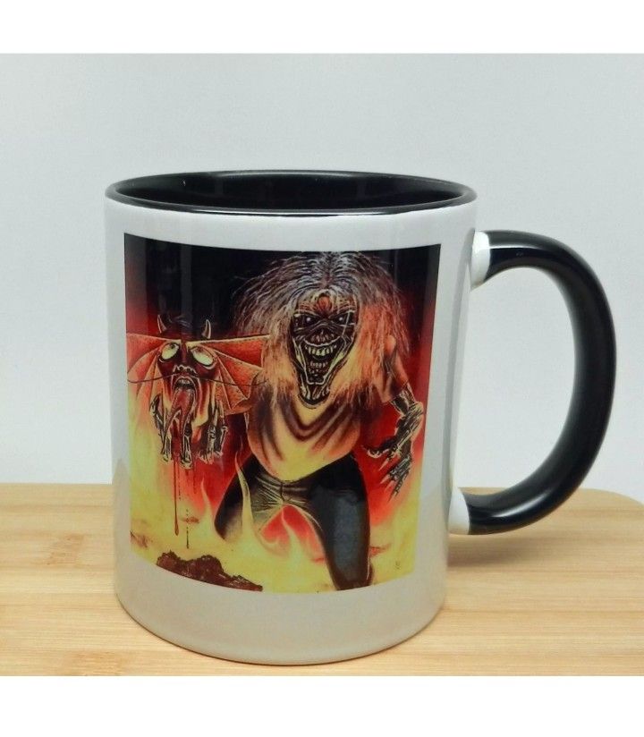 Iron Maiden Eddie Number Of The Beast 1982 Coffee Cup Two Sided Mug Custom Made