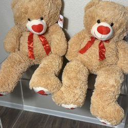  Giant Teddy Bear 43inch Big Stuffed Animal Bears with Red Love Heart Cuddly Soft Large Plush 