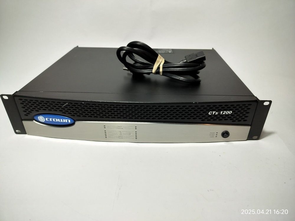 Crown Audio CTs-1200 Two-Channel Power Amplifier 2U Rackmount Amp. Tested