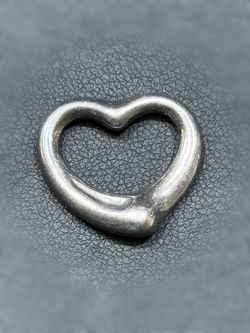 Tiffany & Co Elsa Peretti Open Heart 925 Sterling Silver Pendant Spain
