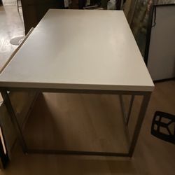 Tile Top Metal Frame Table 
