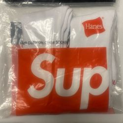 White Supreme Socks