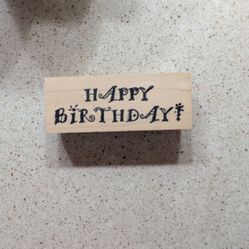 Happy Birthday rubber stamp