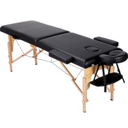  Massage Table Massage Bed Portable Lash Bed for Eyelash Extensions Beauty Tattoo Table Adjustable Black