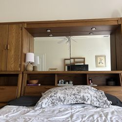 Oak Headboard With Storage