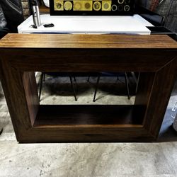Mid-Century Style Square Wood Console / Entryway Table – $60