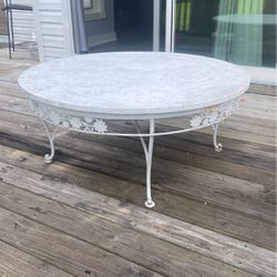 Marble top outdoor table
