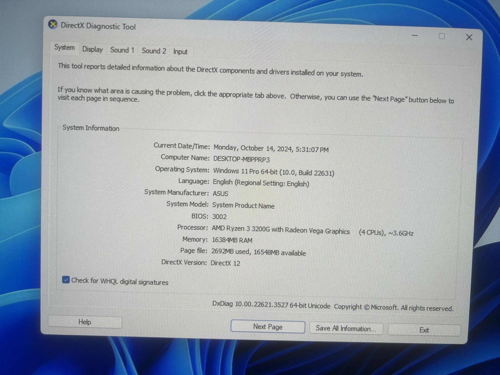 Asus Gaming Desktop 🖥️