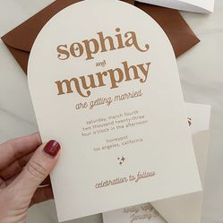 Wedding Invite Arch Cards