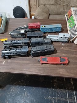 Train Engine And Car Lot