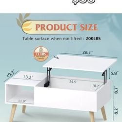 😀 WLIVE Coffee Table for Living Room, Lift Top Coffee Table with Storage, Small Rising Wooden Dining Center Table with Storage Shelf