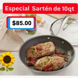 Sartén De 10” Antiaderente Prepara Huevos Espagueti Carnes Pollo Princess House Ventas Finales 