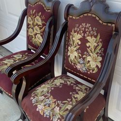 Two Needle Point Chairs 
