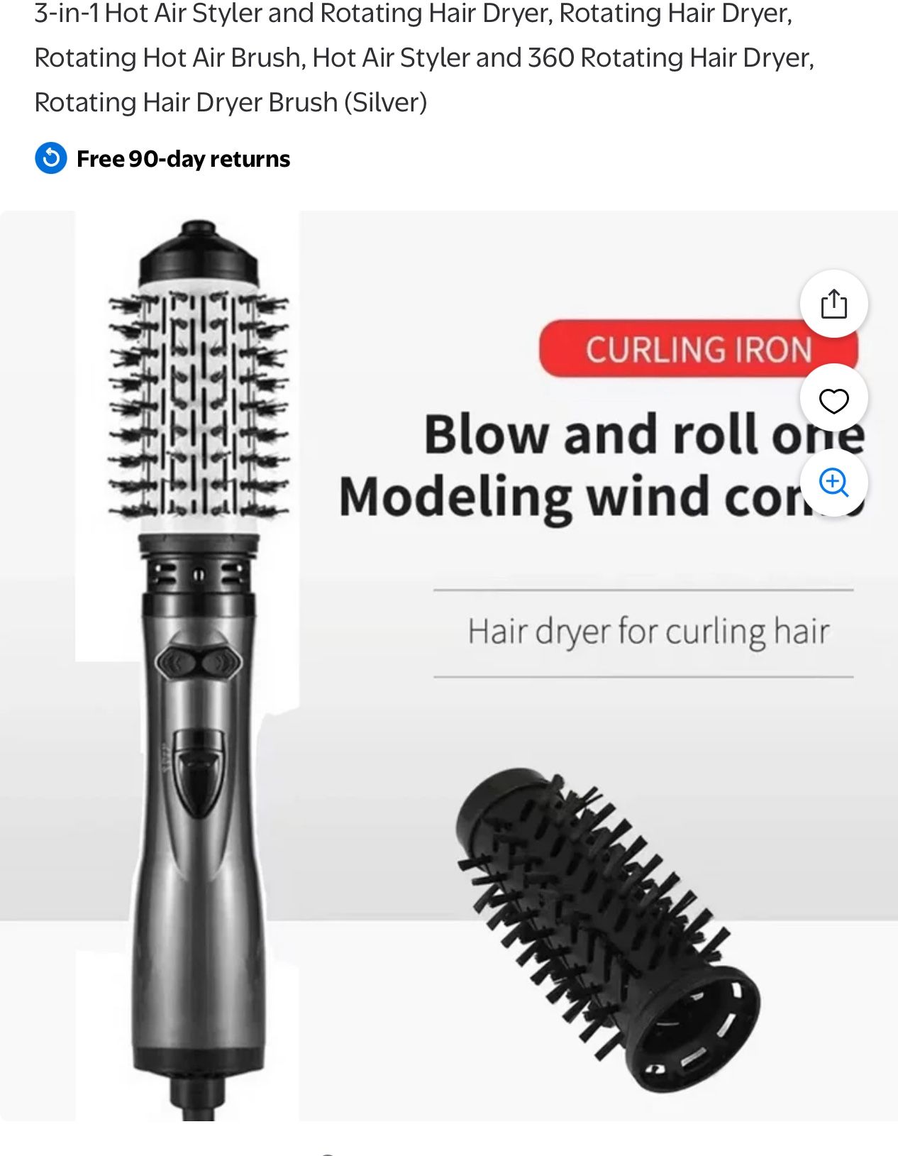 3-in-1 Hot Air Styler and Rotating Hair Dryer, Rotating Hair Dryer, Rotating Hot Air Brush, Hot Air Styler and 360 Rotating Hair Dryer, Rotating Hair
