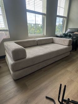 Beige Boneless Lounge Couch