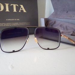 Dita Mach Five Limited Edition Gold Titanium Designer Sunglasses