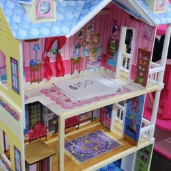New Doll House For 16" Dolls With Accessories