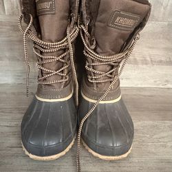 Khombu Brown Black Winter Snow Boots Size 7