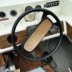 Boat Steering Cable And Wheel