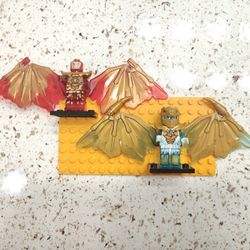 LEGO Ninjago Gold Crystalized Dragon Kai and Zane