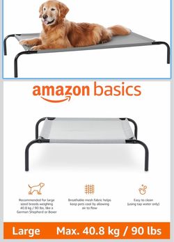 Elevated Dog Bed with Metal Frame for Large Dogs