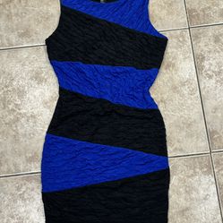 Blue and Black Dress