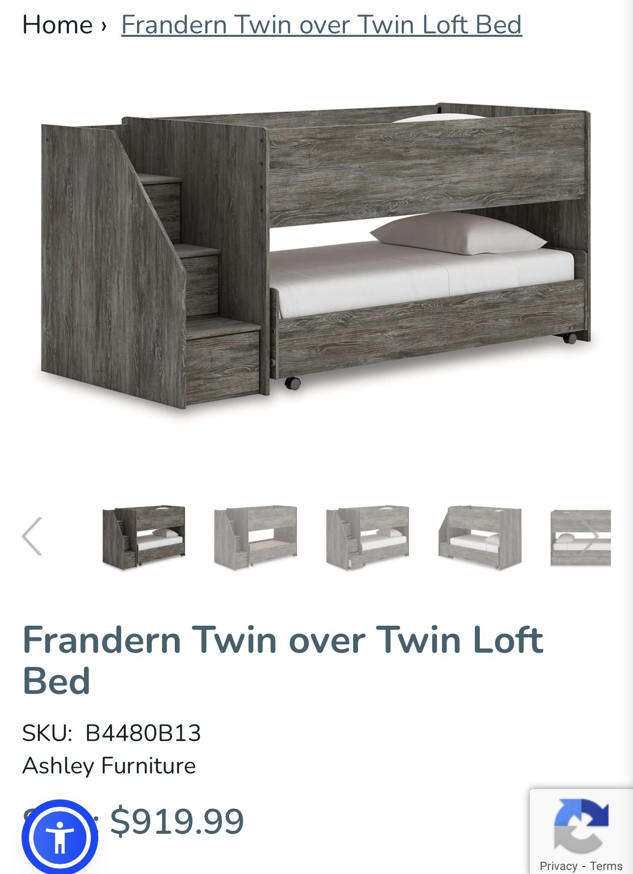 Twin over Twin Loft Bed Frame