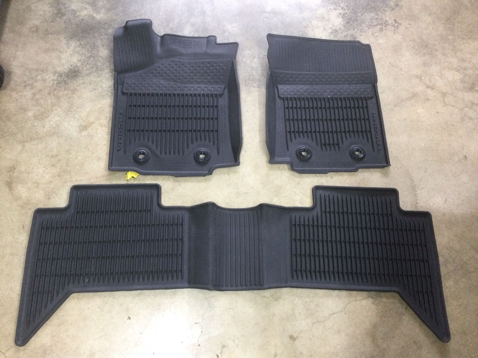 Genuine OEM Toyota Tacoma All Weather Floor Mats 