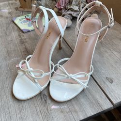 White Fashion Nova Short Heels