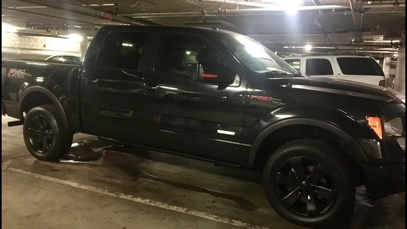 Slightly Used Semi Gloss Black Ford OEM F-150 FX4 XLT Wheels Rims & Brand New Tires
