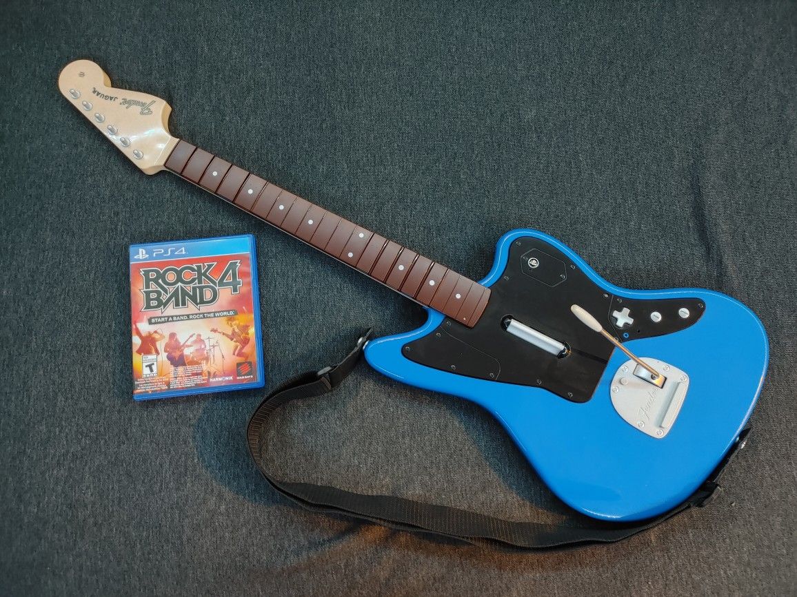 PS4 Fender Jaguar Rockband Guitar Controller w/ Rockband 4 (PS4)
