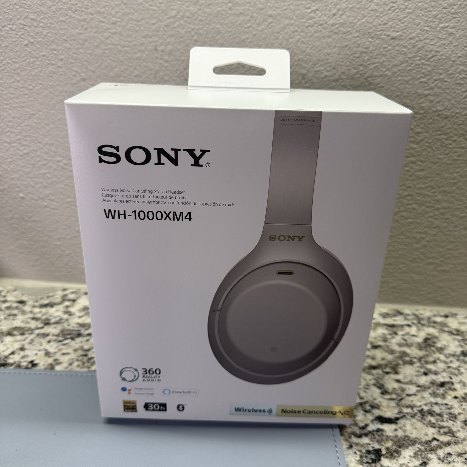 Sony WH-1000XM4 Wireless Over-Ear Headphones- Silver