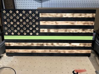 Rustic American Flags