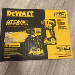 DEWALT ATOMIC 20-Volt MAX Lithium-Ion Cordless Combo Kit (2-Tool) with (2) 2.0Ah Batteries, Charger and Bag