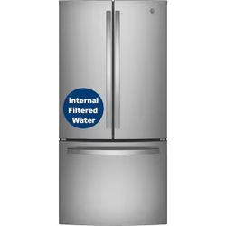 GE - 18.6 cu. ft. Counter Depth French Door Refrigerator in Fingerprint Resistant Stainless Steel