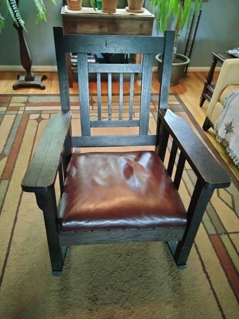 Larkin furniture antique mission rocker chair Arts and Crafts 