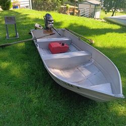 Sears Roebuck 12' Aluminum Boat, Motors, and More 