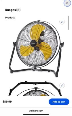 New in Box Ken Brown 20" High Velocity Floor Fan, Wall Mount Fan 2-in-1 design 720° Tilting, 4650 CFM Indoor & Outdoor Use, 3-Speed Heavy Duty Fans,
