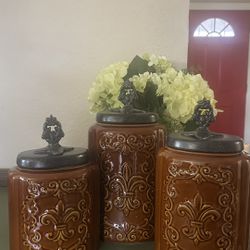 Canisters/ Containers/ Kitchen Jars/ Vintage Antique Style 