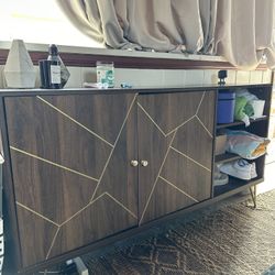 Modern Walnut Wood Sideboard / Console